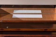 Osvaldo Borsani Bar Cabinet in Walnut and Glass attr Osvaldo Borsani 1940s - 4505921