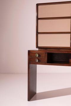 Osvaldo Borsani Bar Cabinet in Walnut and Glass attr Osvaldo Borsani 1940s - 4505923