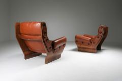 Osvaldo Borsani Borsani P110 Canada Lounge Chairs set in Cognac Leather 1960s - 1939232