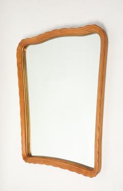 Osvaldo Borsani Carved Maple Mirror and Wall Mounted Rosewood Maple Console by Osvaldo Borsani - 4721031