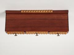 Osvaldo Borsani Carved Maple Mirror and Wall Mounted Rosewood Maple Console by Osvaldo Borsani - 4721045