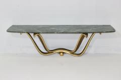 Osvaldo Borsani Gold Leafed Gesso Verde Antico Marble Console by Osvaldo Borsani 1945 Italy - 3634996