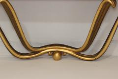Osvaldo Borsani Gold Leafed Gesso Verde Antico Marble Console by Osvaldo Borsani 1945 Italy - 3635035