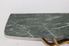Osvaldo Borsani Gold Leafed Gesso Verde Antico Marble Console by Osvaldo Borsani 1945 Italy - 3635036