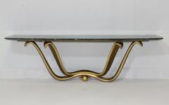 Osvaldo Borsani Gold Leafed Gesso Verde Antico Marble Console by Osvaldo Borsani 1945 Italy - 3635038