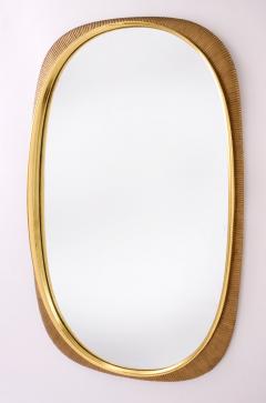 Osvaldo Borsani Important Borsani Gold Leaf Mirror Italy 1950s - 4505543