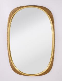 Osvaldo Borsani Important Borsani Gold Leaf Mirror Italy 1950s - 4505545