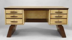 Osvaldo Borsani Italian 1940s Parchment Veneer Desk - 463221