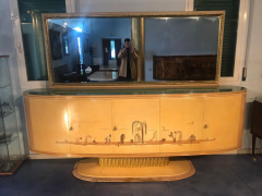Osvaldo Borsani Italian Art Deco Sideboard with Mirror Italy 1940 - 2603135