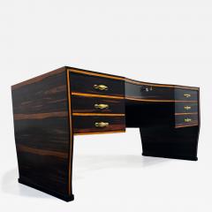 Osvaldo Borsani Italian Art Deco Table Desk Ebony Makassar attributed to Osvaldo Borsani 1940 - 4434522