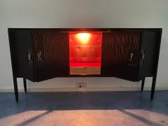 Osvaldo Borsani Italian Mid Century Black Lacquered Sideboard by Osvaldo Borsani 1950s - 3745411