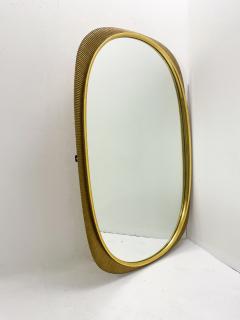 Osvaldo Borsani Italian Mid Century Curved Giltwood Mirror by Osvaldo Borsani - 2729173