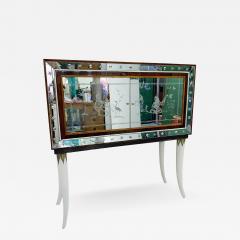 Osvaldo Borsani Italian Mid Century Mirrored Cocktail Cabinet in the Style of Borsani - 2980291