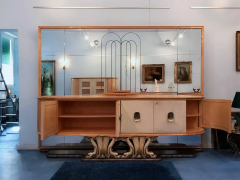 Osvaldo Borsani Italian Mid Century Mirrored Sideboard by Osvaldo Borsani 1940s - 2603264