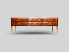 Osvaldo Borsani Italian Mid Century Teak and Marble Sideboard Osvaldo Borsani Style 1950s - 4742848