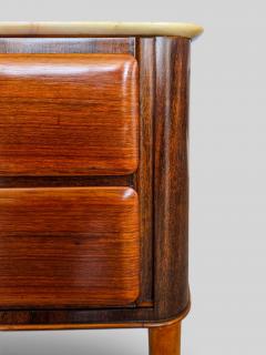 Osvaldo Borsani Italian Mid Century Teak and Marble Sideboard Osvaldo Borsani Style 1950s - 4742863