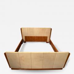Osvaldo Borsani Italian Midcentury Cherry Parchment Bed by Osvaldo Borsani 1950s - 3045285