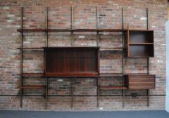 Osvaldo Borsani Italian Modular Rosewood Bookcase Wall Unit by Osvaldo Borsani for Tecno - 3418371