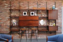 Osvaldo Borsani Italian Modular Rosewood Bookcase Wall Unit by Osvaldo Borsani for Tecno - 3418374