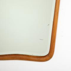 Osvaldo Borsani Italian Molded Oak Wall Mirror Italy circa 1950 - 3524487