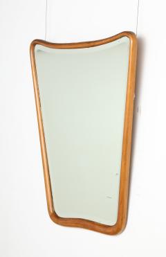 Osvaldo Borsani Italian Molded Oak Wall Mirror Italy circa 1950 - 3524489