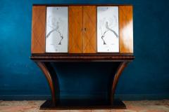 Osvaldo Borsani Mid Century Italian Bar Cabinet 1950 Attributed to Osvaldo Borsani - 2276491