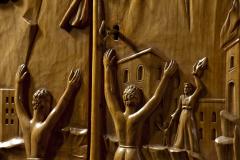 Osvaldo Borsani Mid Century Modern carved front cabinet by Osvaldo Borsani - 1983494