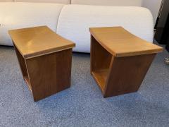 Osvaldo Borsani Mid Century Trapeze Wood Stools Italy 1950s - 2299080