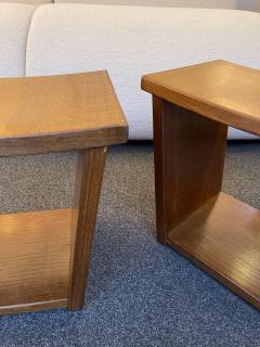 Osvaldo Borsani Mid Century Trapeze Wood Stools Italy 1950s - 2299088