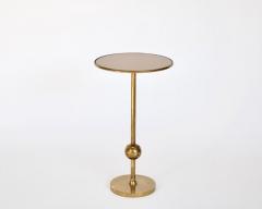 Osvaldo Borsani OSVALDO BORSANI ITALIAN BRASS AND GLASS SIDE T1 TABLE FOR TECNO - 2843047