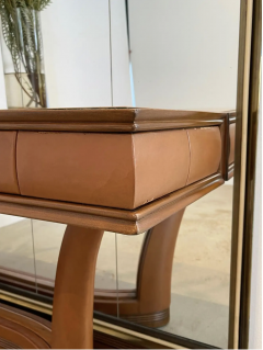 Osvaldo Borsani OSVALDO BORSANI LEATHER MIRROR CONSOLE - 2238521