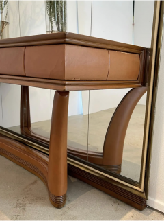 Osvaldo Borsani OSVALDO BORSANI LEATHER MIRROR CONSOLE - 2238535