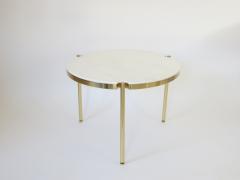 Osvaldo Borsani OSVALDO BORSANI SIDE OR SMALL COFFEE TABLE BRASS AND CARRARA MARBLE FOR TECNO - 1288853