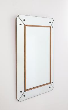 Osvaldo Borsani Osvaldo Borsani Att Glass and Wood Wall Mirror circa 1940 - 4436335