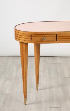 Osvaldo Borsani Osvaldo Borsani Att Wood and Rose Gold Glass Desk or Vanity circa 1955 - 4409811