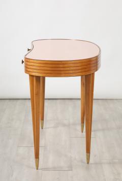 Osvaldo Borsani Osvaldo Borsani Att Wood and Rose Gold Glass Desk or Vanity circa 1955 - 4409814