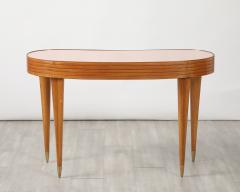 Osvaldo Borsani Osvaldo Borsani Att Wood and Rose Gold Glass Desk or Vanity circa 1955 - 4409816