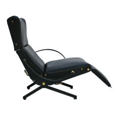 Osvaldo Borsani Osvaldo Borsani Black Leather And Brass P40 Signed Chaise Longue Italy 50s - 862853