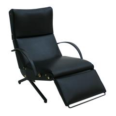Osvaldo Borsani Osvaldo Borsani Black Leather And Brass P40 Signed Chaise Longue Italy 50s - 862855