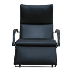 Osvaldo Borsani Osvaldo Borsani Black Leather And Brass P40 Signed Chaise Longue Italy 50s - 862856
