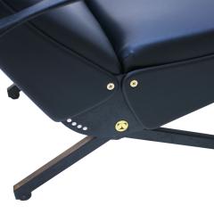 Osvaldo Borsani Osvaldo Borsani Black Leather And Brass P40 Signed Chaise Longue Italy 50s - 862859
