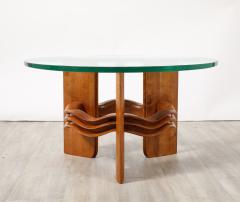 Osvaldo Borsani Osvaldo Borsani Carved Wood and Glass Cocktail Table Italy circa 1940 - 3926901