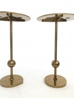 Osvaldo Borsani Osvaldo Borsani Italian Brass and Glass Side T1 TableS For Tecno PAIR - 4621256