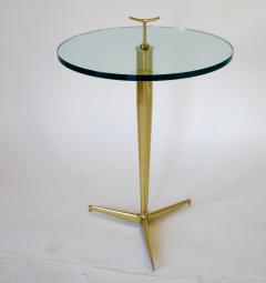 Osvaldo Borsani Osvaldo Borsani Italian Brass and Glass Side Tables c1960 - 1220356