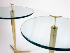 Osvaldo Borsani Osvaldo Borsani Italian Brass and Glass Side Tables c1960 - 1220363