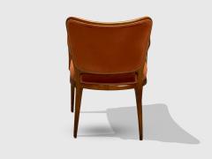 Osvaldo Borsani Osvaldo Borsani Italian Modern Cherrywood Velvet Armchair Italy 1950s - 4270085