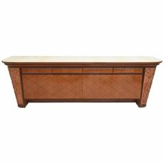 Osvaldo Borsani Osvaldo Borsani Italian Modern Mixed wood and Parchment Sideboard Buffet 1940s - 4274457