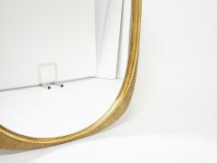 Osvaldo Borsani Osvaldo Borsani Large Italian curved gilded wood mirror 1954 - 2563296