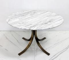 Osvaldo Borsani Osvaldo Borsani Marble and Brass T69 Round Dining Table Tecno 1970s - 3176455
