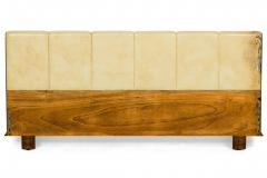 Osvaldo Borsani Osvaldo Borsani Mid Century Italian Modern Parchment Pearwood Queen Bed - 4272439
